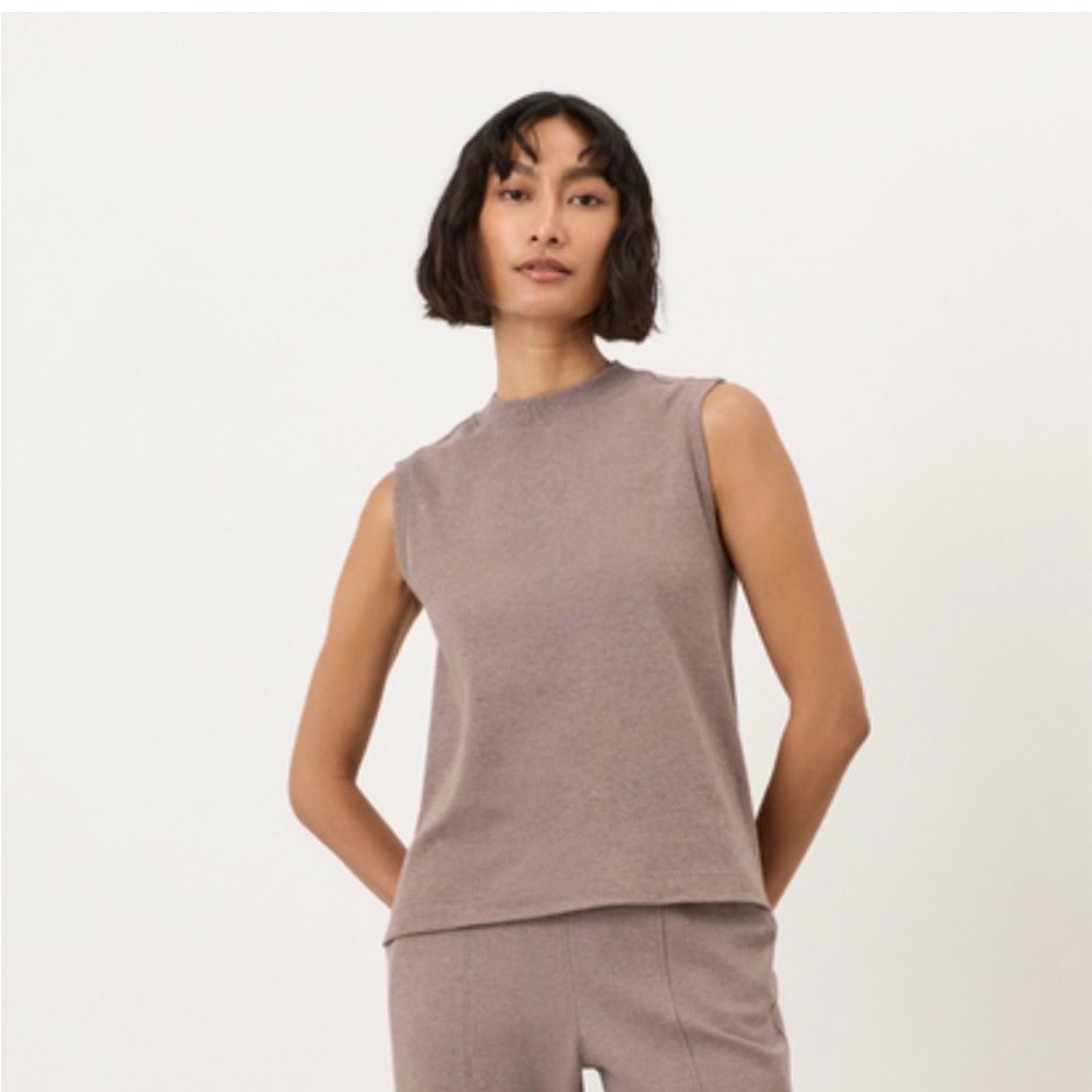 PACT organic cotton airplane mockneck shell